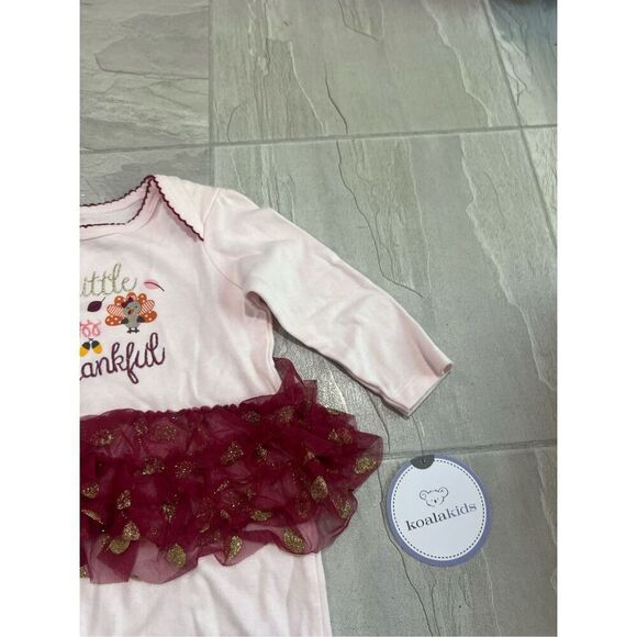 Koala Kids Little Miss Thankful Girls Romper Size 3-6 Month NEW - Picture 4 of 11